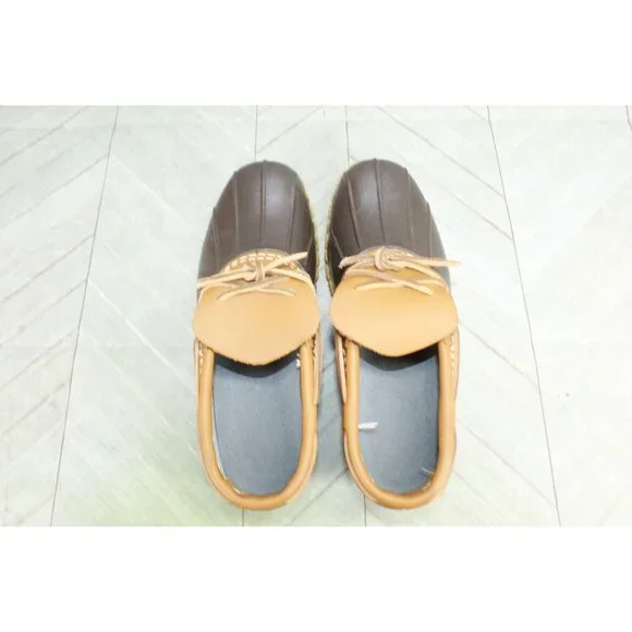 LL Bean Brown Leather Rubber Moc Gum Shoe Low Top Ankle Boots 8 M - Picture 6 of 10